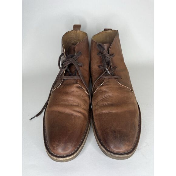 Frye Dark Brown Leather Lace Up Desert Chukka Boots Men Sz 10M US/43EU - Picture 11 of 13
